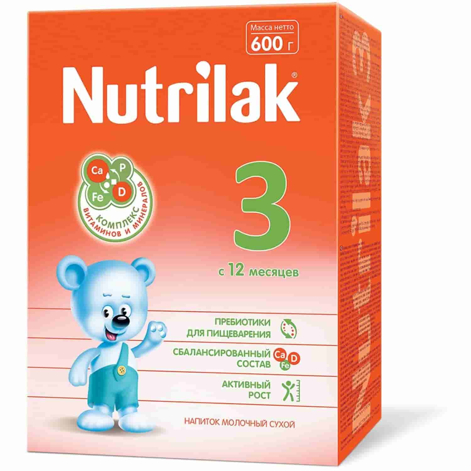 Молочная смесь Nutrilak 3 с 12 месяцев, 600 г