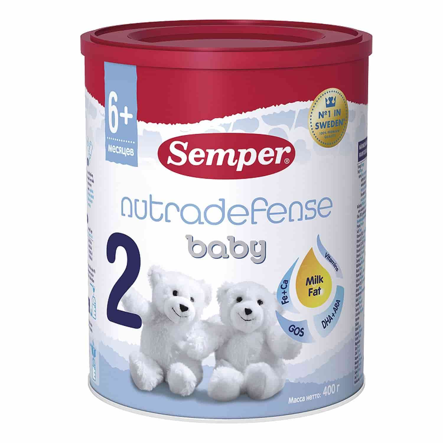 Молочная смесь Сэмпер Nutradefense 2 6-12 месяцев, 400 г